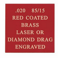 Red Coated 85/15 Brass Engraving Sheet Stock (12"x24"x0.02")